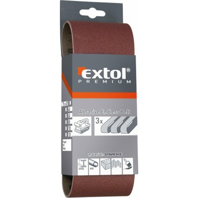Plátna brusná nekonečný pás, bal. 3ks, 75x533mm, P100 EXTOL PREMIUM – Zboží Dáma
