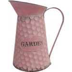 Plechový džbán na květiny 27 cm, růžový LAD2333 Pk/Wh – Hledejceny.cz