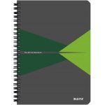 Leitz blok "Office", šedo-zelená, drátěná kroužková vazba, A5, linkovaný, laminované desky 90 listů – Zboží Živě