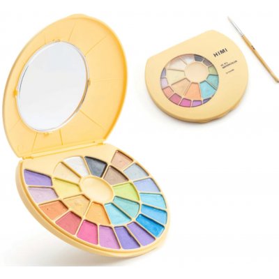HIMI akvarelové barvy Semi-Moist 24 Colours in Pans (Yellow Case, Metallic Edition) – Zboží Dáma
