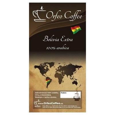 Orfeo coffee Bolivia Extra 100% arabika zrnková 250 g – Hledejceny.cz