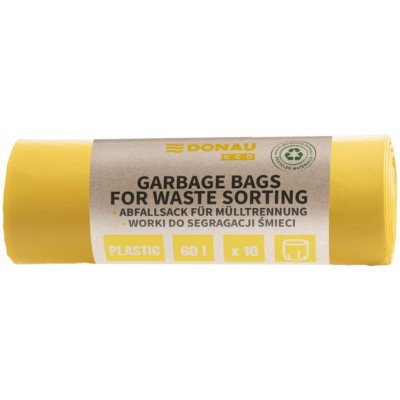 Donau Pytle na odpadky ECO - 60 l 28 µm 10 ks žluté – Hledejceny.cz