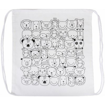Knorr Prandell Plátěný batoh se stahovacími šňůrkami Zvířátka 38 x 42 cm – Hledejceny.cz
