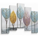 Obraz - Designové stromy, pětidílný 125x90 cm – Hledejceny.cz