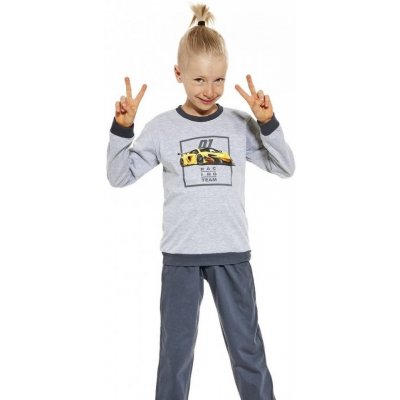 Cornette dětské pyžamo Team Kids šedá – Zboží Dáma