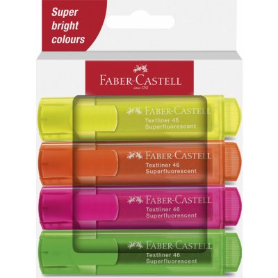 Faber Castell Textliner 46 Neon sada 4 ks 254644 – Zboží Živě