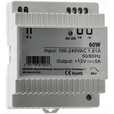 Berge Napájecí zdroj pro LED na DIN lištu MB0073 – Sleviste.cz