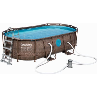 Bestway Power Steel Rattan Swim Vista 4,27 x 2,5 x 1 m 56714 – Zbozi.Blesk.cz