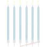 PartyDeco svíčky dlouhé světle modré – Sleviste.cz