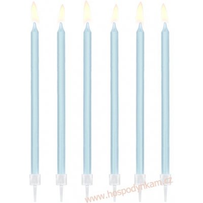 PartyDeco svíčky dlouhé světle modré – Sleviste.cz