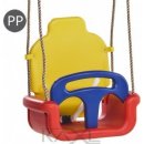 KAXL hluboký sedák rozkládací 3v1 červená-žlutá-modrá