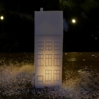 SIRIUS LED městský dům z Kodaně, Nyhavn, bílý, 6x6x17,5 cm – Hledejceny.cz