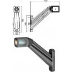 Svítilna poziční - tykadlo l 24v led č/b/o, kabel 0,5m se zástrčkou easyconn 90° 0176379_A, , , – Hledejceny.cz