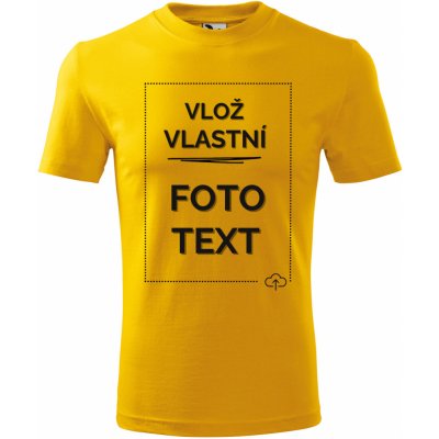 Tričko s potiskem žlutá – Hledejceny.cz