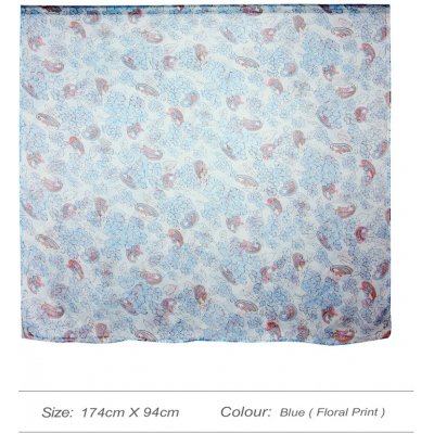 Anna Grace dámský květovaný šátek AGSC021 modrý – Zboží Mobilmania
