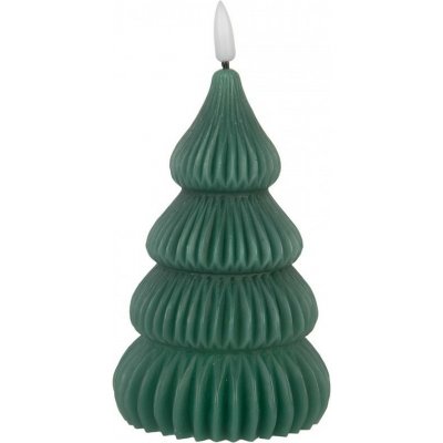 Clayre & Eef Zelená vánoční svíčka stromek Led Candle - Ø 8*17 cm / 2*AA – Hledejceny.cz