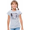 Dětské tričko Winkiki kids Wear dívčí tričko Kitty šedý melanž