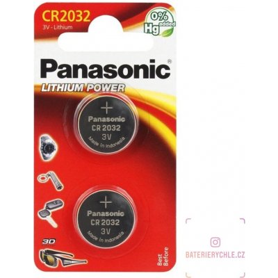 Panasonic CR2032 2ks CR-2032EL/2B od 46 Kč - Heureka.cz