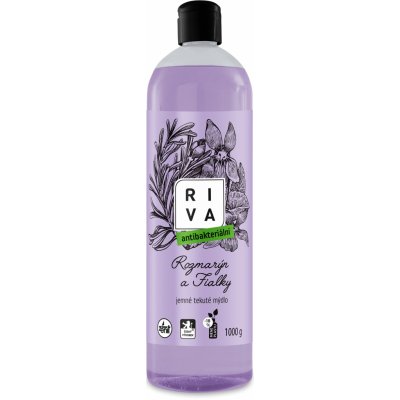 Riva Rozmarýn a Fialky antibakteriální jemné tekuté mýdlo 1 l – Zboží Dáma