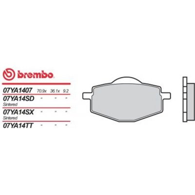 Přední brzdové destičky Brembo Yamaha 50 TDR 1990 - směs SD – Hledejceny.cz
