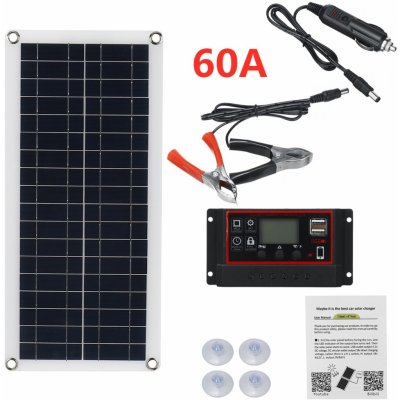 INSMA 30W 12V Monokrystalický solární panel s 60A regulátorem – Zboží Mobilmania