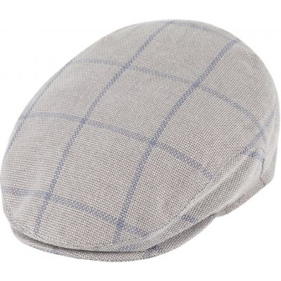 Pánská letní bekovka z bavlny a lnu šedá velká kostka Fiebig flat cap – Hledejceny.cz