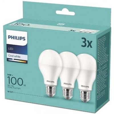 Philips LED 14-100W, E27 2700K, 3ks 929001252995