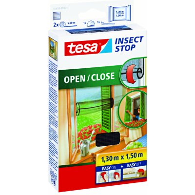 Tesa Insect Stop Otevírací síť proti hmyzu, do oken s okenicemi či truhlíky, na suchý zip antracitová, 1,3 m 1,5 m – Zbozi.Blesk.cz