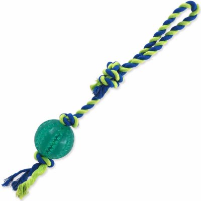 Dog Fantasy Míček házecí s provazem smyčka Dental Mint zelený 7 x 50 cm