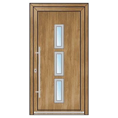 OknaDvereNaMiru.cz Vchodové dveře INOX 2 ořech 100 x 200 cm – Hledejceny.cz