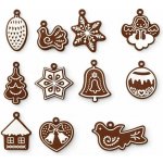 DECOLED Sada drobných vánočních ozdob, 3 × 4 cm, plast, balení 11 ks – Hledejceny.cz