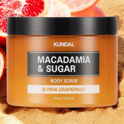 KUNDAL Macadamia & Sugar Body Scrub Pink Grapefriut 550 ml – Zboží Dáma