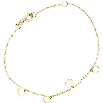 Cutie Jewellery Jemný zlatý náramek na nohu Z0102-70-X-1 – Zboží Mobilmania