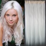 Girlshow Clip in vlasy 60 cm dlouhý pás vlasů odstín White – Hledejceny.cz