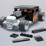 MEGA BLOKS Mega Construx Hot Wheels Monster Trucks drtič Bone Shaker – Zboží Dáma