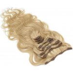 Clip in vlasy vlnité 100% lidské REMY 50cm přírodní blond – Hledejceny.cz