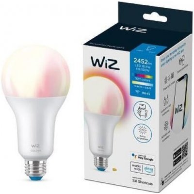 WiZ LED žárovka E27 A80 18,5W 150W 2452lm 2200-6500K RGB IP20, stmívatelná – Zboží Živě