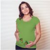 Těhotenské a kojící tričko Bezvatriko tričko s potiskem pro budoucí maminky nožičky zelená