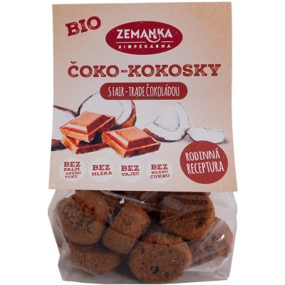 Biopekárna Zemanka Bio Čoko kokosky s Fair Trade čokoládou 100 g – Zboží Dáma