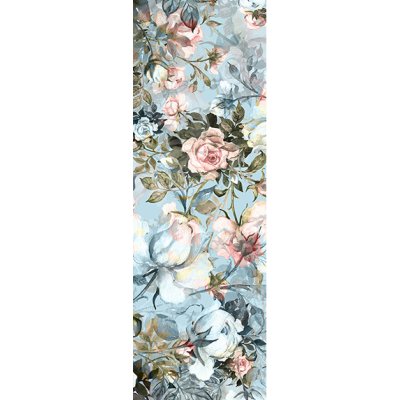AG design FTNVL-3713 vliesová fototapeta Blue Flower Pattern rozměry 90 x 270 cm – Hledejceny.cz