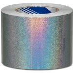 Hologramová samolepicí páska motiv 2 tečky - šíře 10cm - stříbrná