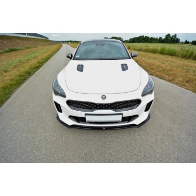 Maxton Design spoiler pod přední nárazník ver.2 pro Kia Stinger GT, černý lesklý plast ABS – Zboží Mobilmania