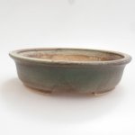 E-bonsai keramická bonsai miska 15 x 14 x 4 cm zelená – Zboží Dáma