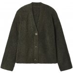 esmara Dámský pletený kardigan z buklé s podílem vlny olivová – Zboží Mobilmania