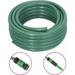 vidaXL se sadou koncovek zelená 0,6" 30 m PVC