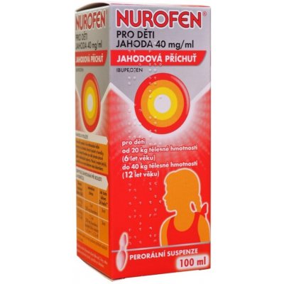 NUROFEN PRO DĚTI JAHODA POR 40MG/ML POR SUS 100ML