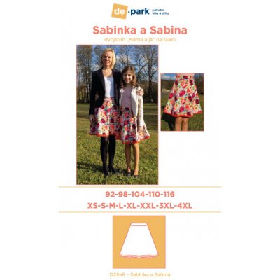 de-park Papírový střih - Sabinka a Sabina vel.92-116 a XS-4XL – Zboží Dáma