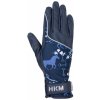 Jezdecká rukavice HKM rukavice Bloomsbury tmavě modrá