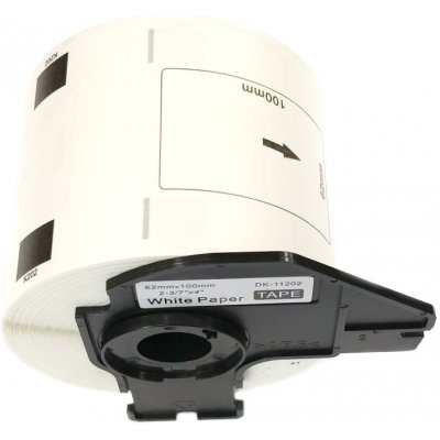 Etikety / štítky pro tiskárny BROTHER QL - typ DK-11202 - kompatibilní - 62 mm x 100 mm - 300 kusů, bílá (poštovní štítky) – Zboží Živě