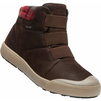 Keen Elle Winter Mid WP Women dámské zimní boty coffee bean/red plaid